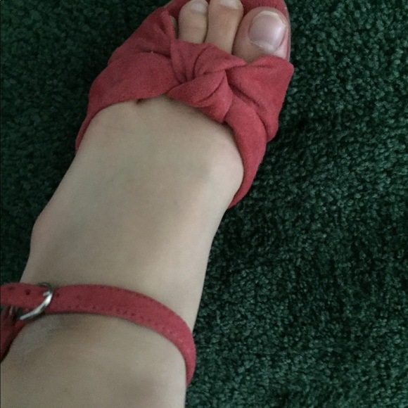 Worn once Bongo lace up red heels. - Picture 4 of 4